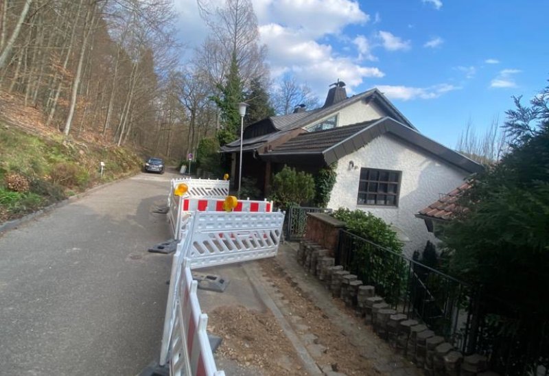 Offnung des Straßenbelags in der Eichendorffstraße